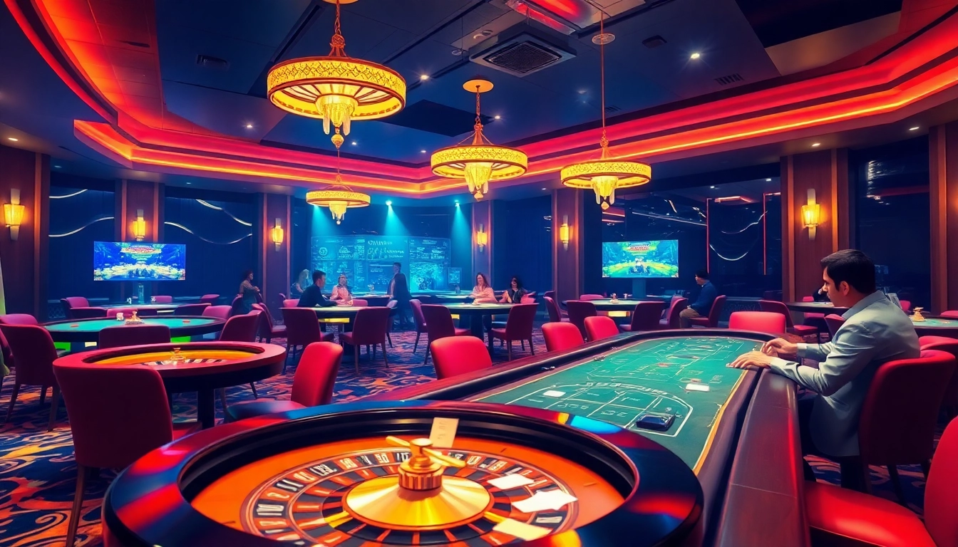 Experience the thrill of Indibet APK download with an exciting casino scene filled with poker tables and vibrant betting slips.