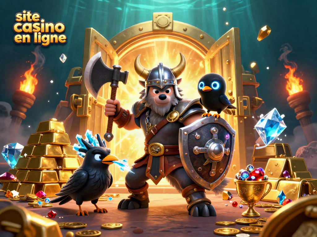 Rejoignez le site casino en ligne avec le Viking guerrier et le dragon, découvrant des trésors étincelants.