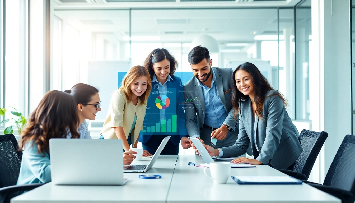 Enhance productivity with the assistant for enterprise, featuring a collaborative team in a modern office.