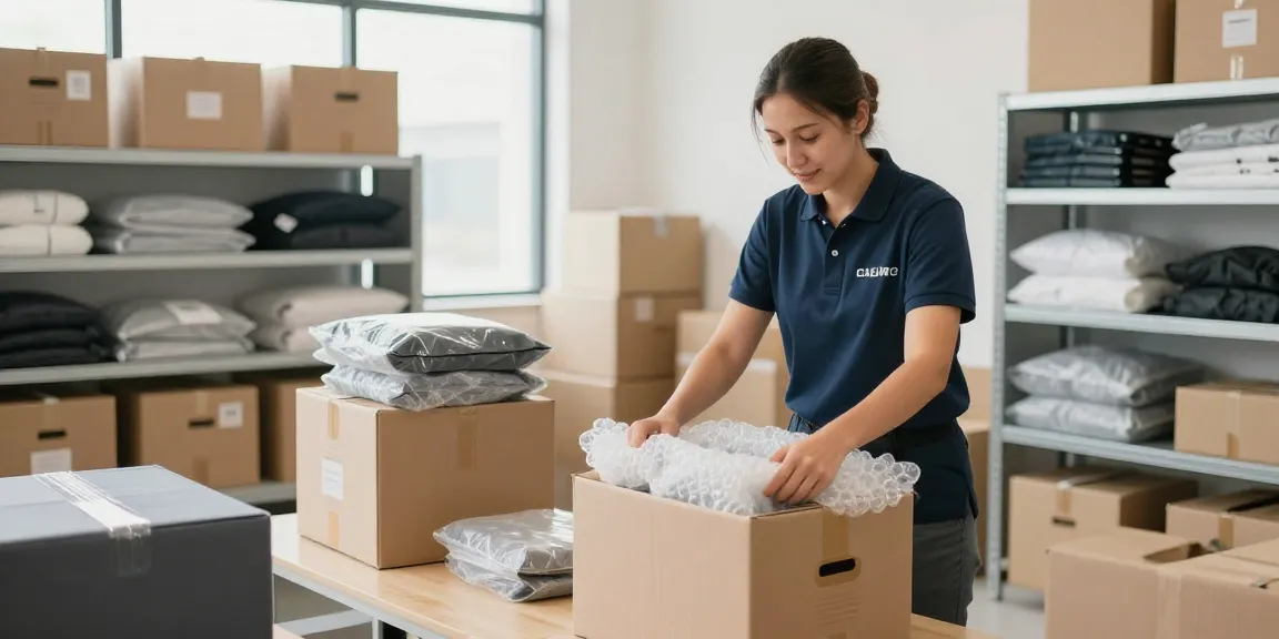 Efficient contents packout services at a professional storage facility with staff packing fragile belongings carefully.
