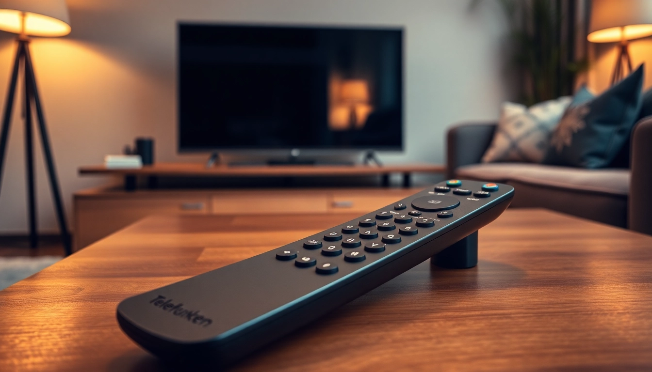 Bedienen Sie den Telefunken RC4318 für das optimale Fernseherlebnis mit modernem Design.