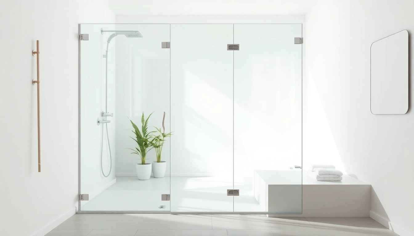 Installer une paroi de douche à l'italienne moderne et élégante dans une salle de bain lumineuse.