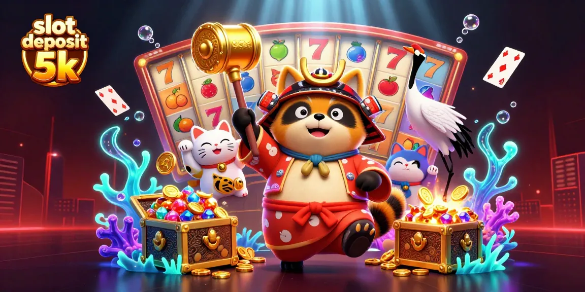 Experience the thrill of slot deposit 5k gaming with colorful fortune elements and lucky symbols.