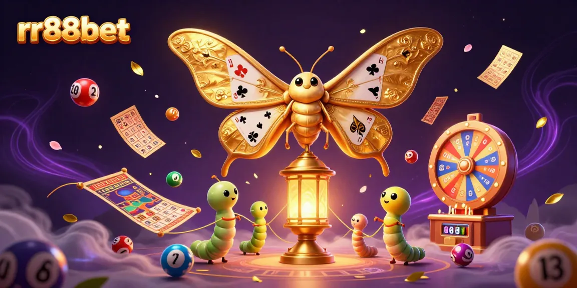 Experience excitement with rr88bet's thrilling online games featuring colorful lottery balls and golden treasures.