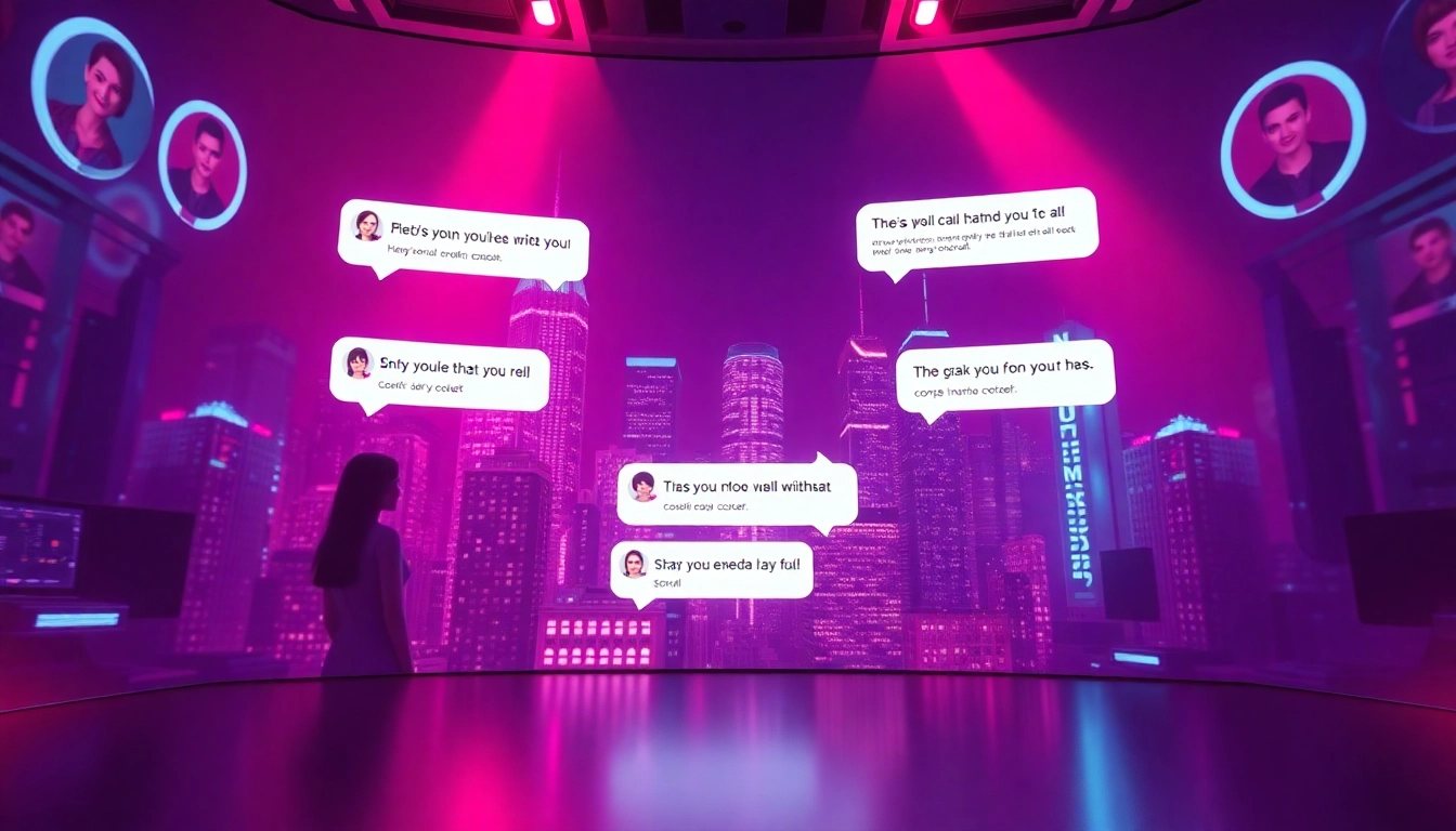 Engaging NSFW character AI chat interface in a vibrant digital setting.