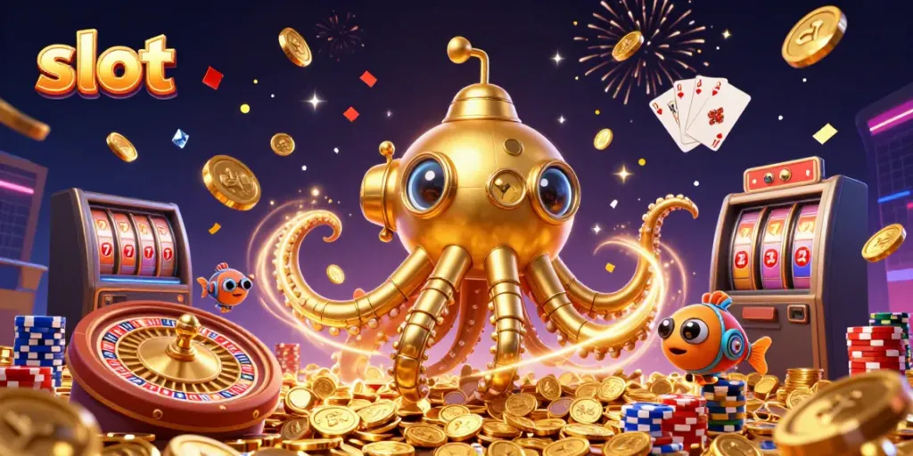 Slot yang penuh kekayaan dengan simbol keberuntungan dan perayaan.
