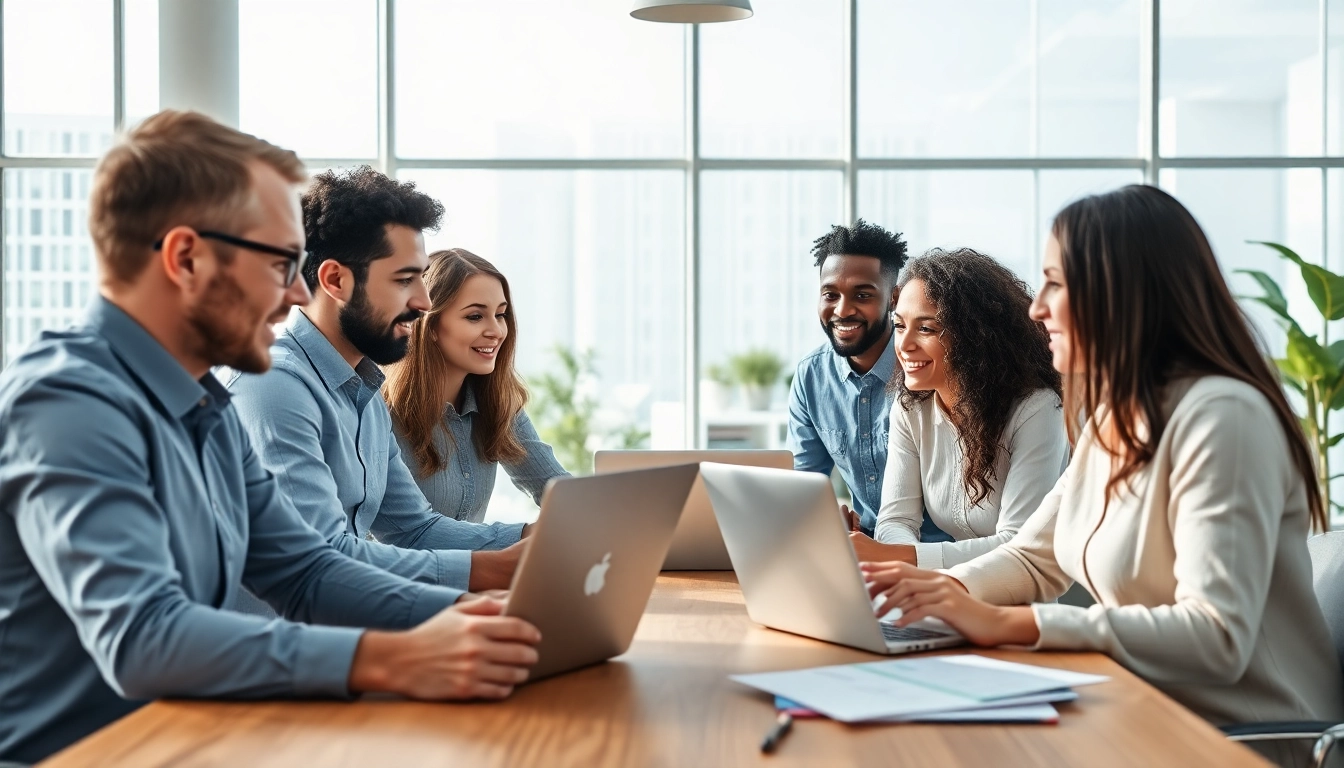 SEO Agency Clearwater team collaborating in a vibrant office atmosphere to boost your online presence.