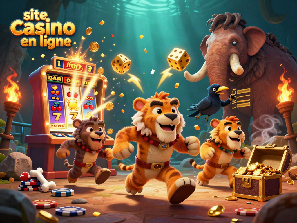 Jouez sur un site casino en ligne avec des jeux de machines à sous et des jackpots éclatants.