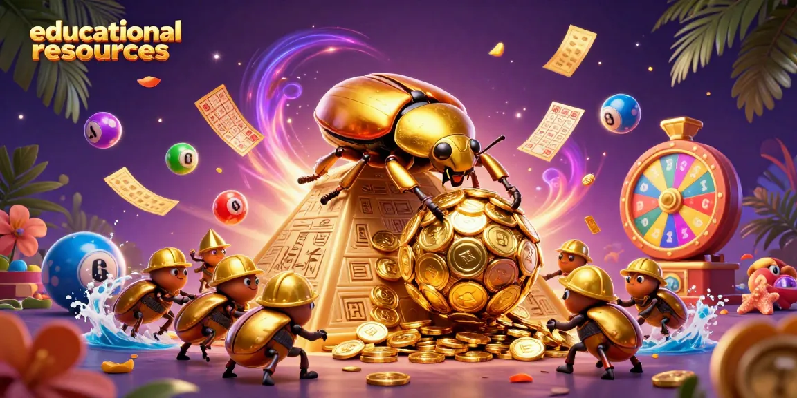 Experience educational resources in this vibrant 3D casino scene filled with gold and dynamic elements.