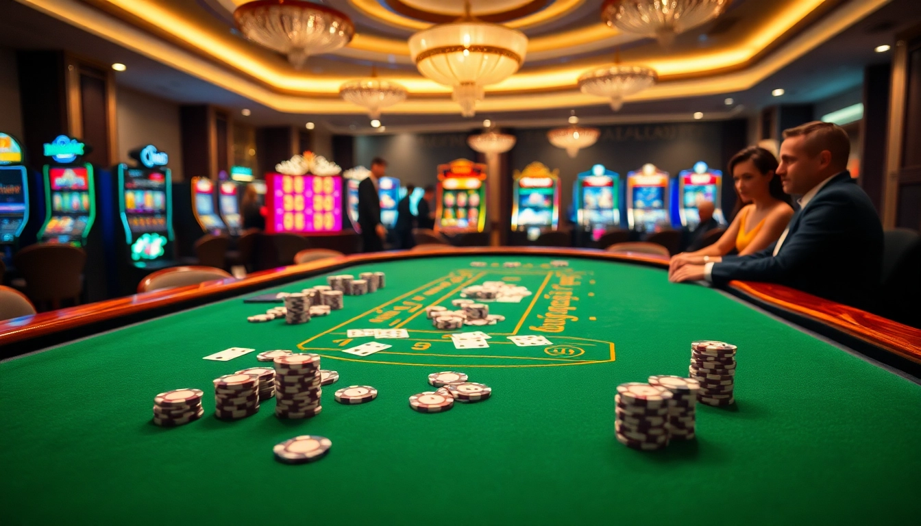 Players enjoying a poised game of blackjack at shbet's luxurious casino table.