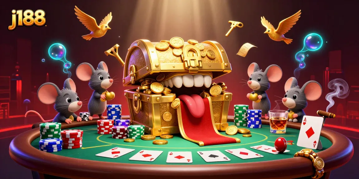 Win big with j188 in a captivating 3D casino scene full of games and excitement.