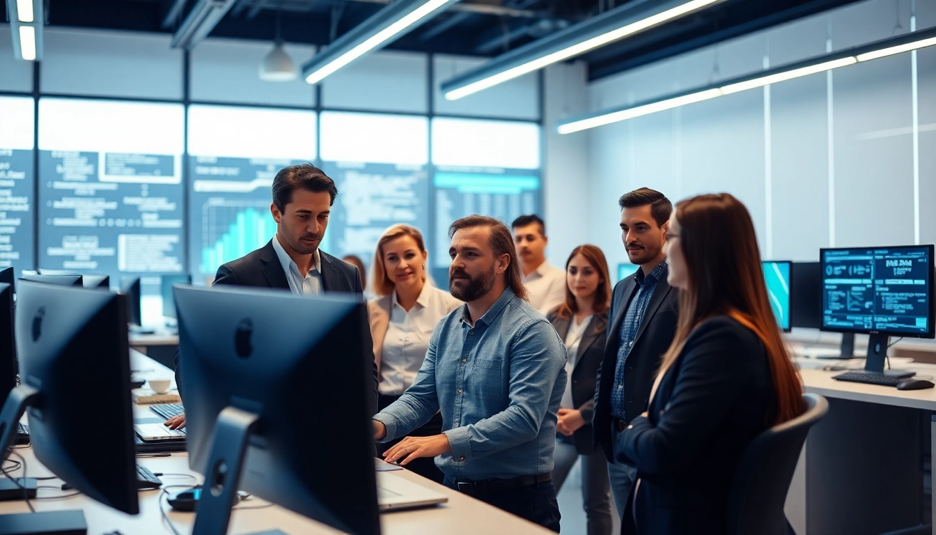 Enhance your business with managed IT services Lakeland from experts collaborating in a modern office.