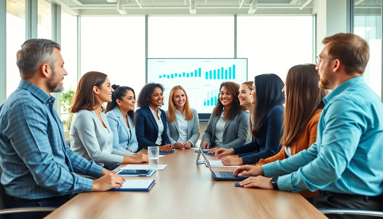 Learn how to hire great salespeople in [industry] through effective teamwork in a modern office.