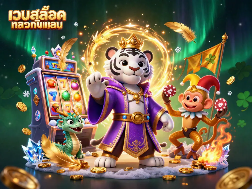 เกมสล็อตสุดพิเศษจากเว็บสล็อตตรงทั้งหมด ที่มีเสือขาวและลิงทองในฉากพนันสุดมันส์