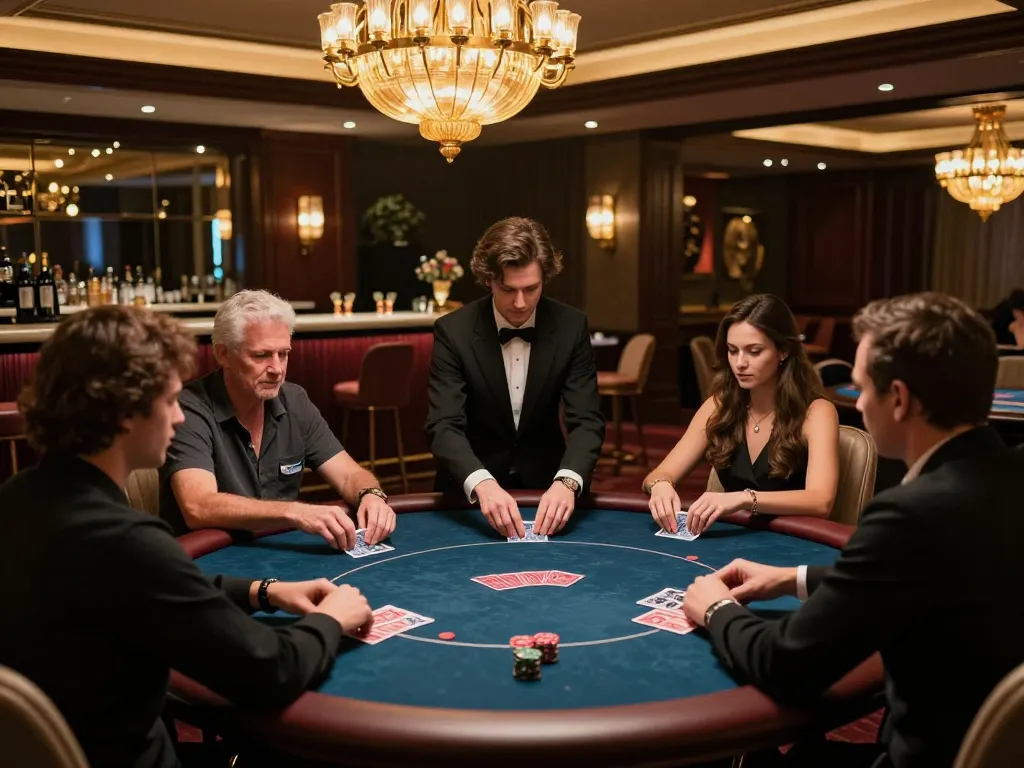Players enjoying high-stakes poker in a VIP area at rr88bet, showcasing luxury and thrill.