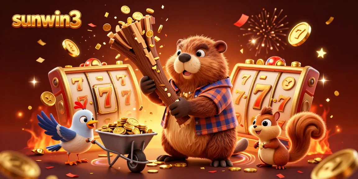Experience thrilling wins with sunwin3 in this vibrant casino-themed scene.
