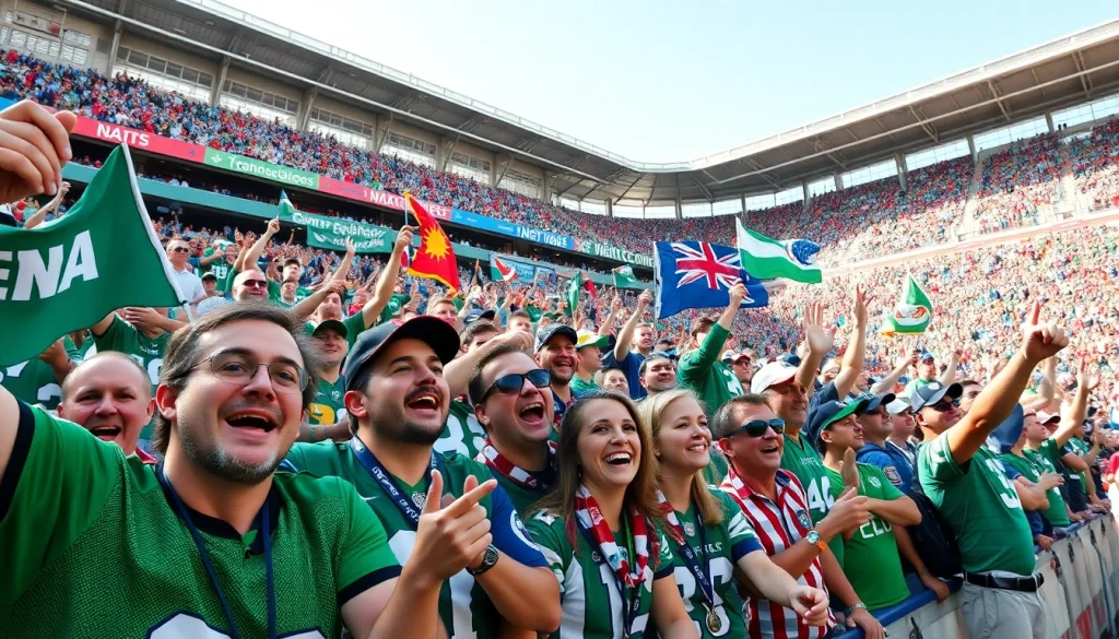 해외축구중계에 열광하는 축구 팬들이 즐거운 분위기 속에서 응원하는 모습