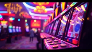 Mainkan pakde4d slot di mesin slot gemerlap dengan koin berjatuhan.