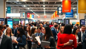 Job seekers engaging at a career fair for Chicago jobs with recruiters, highlighting opportunities.