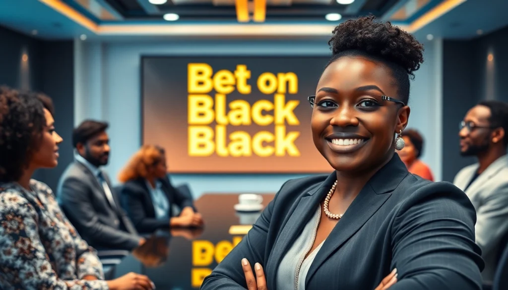 Empower Black entrepreneurs presenting ideas with passion and vision in Bet on Black initiative.