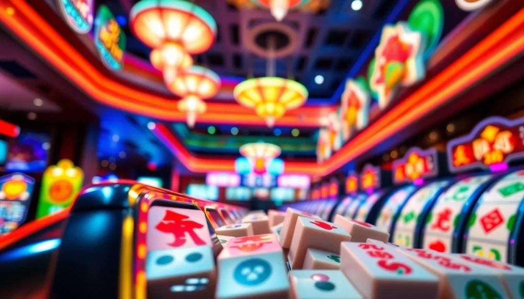 Spin the slot demo mahjong while enjoying vibrant gaming atmosphere with colorful icons.