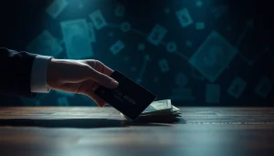 현금화 과정에서 카드깡으로 신용카드를 교환하는 장면을 보여줍니다.