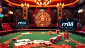 Experience the thrill of house gambling at nhà cái rr88 with vibrant casino elements.