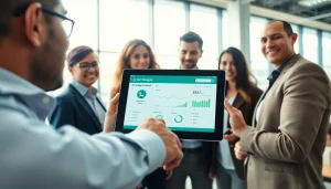 Enhance business growth with WhatsApp Smart CRM interface displayed by a professional team.