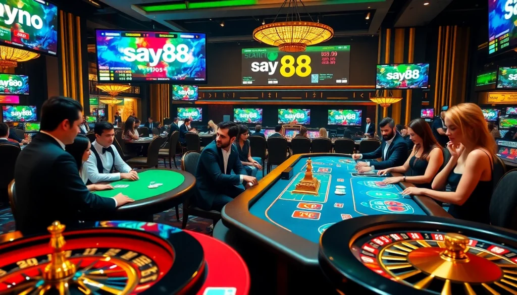 Experience the thrilling atmosphere of say88 with exciting casino games and vibrant player interactions.