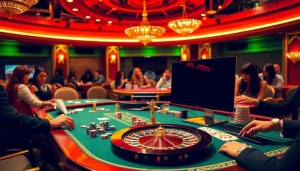 Engage in thrilling casino games through bk8thai ทางเข้า with elegant roulette and poker setups.
