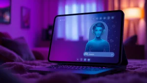 Engaging NSFW AI chat interface showcasing a virtual persona for mature users.