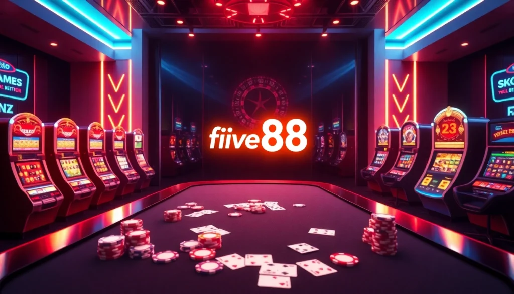 Enjoying poker and slot games at the luxurious five88 online casino.