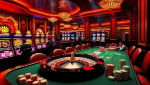 Players enjoying the exciting games at rr88.com with vibrant casino visuals and authentic atmosphere.