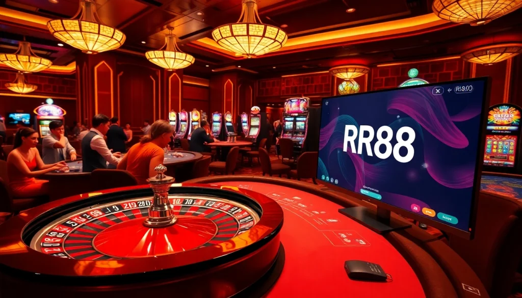 Experience the thrill of RR88 with engaging casino gaming visuals.